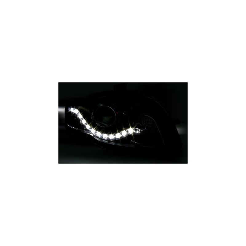 Кристални фарове за Audi A4 B7 (2004-2008) - хром