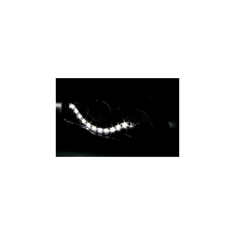 Кристални фарове за Audi A3 Dayline (2003-2008) - черни