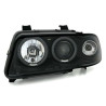 Кристални фарове за Audi A4 Angel Eyes (1995-1998) - черни