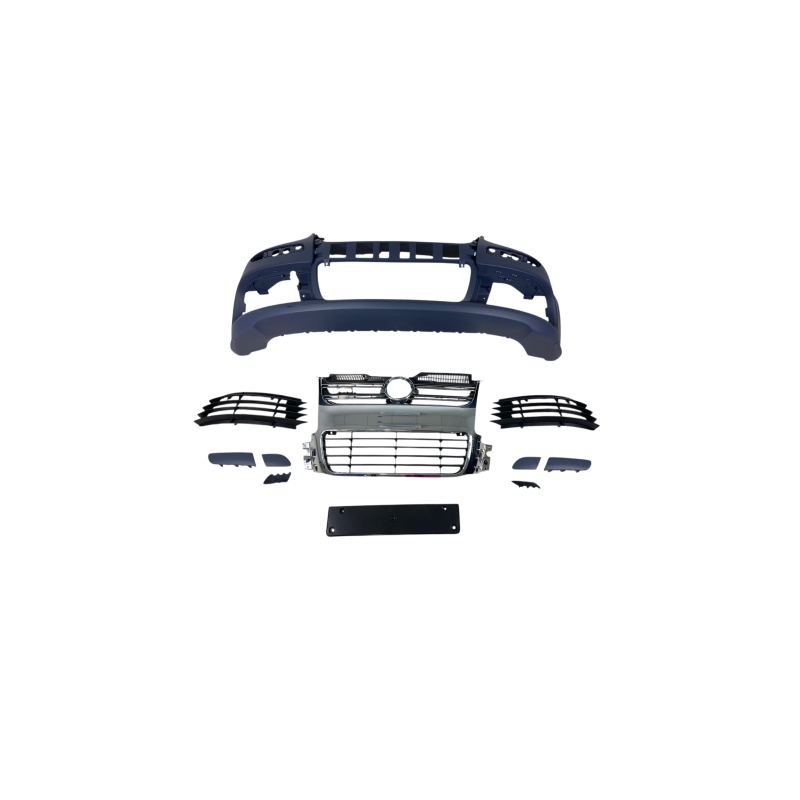 Предна броня за Golf 5 - R32 с R32 решетки без халогени - Хром