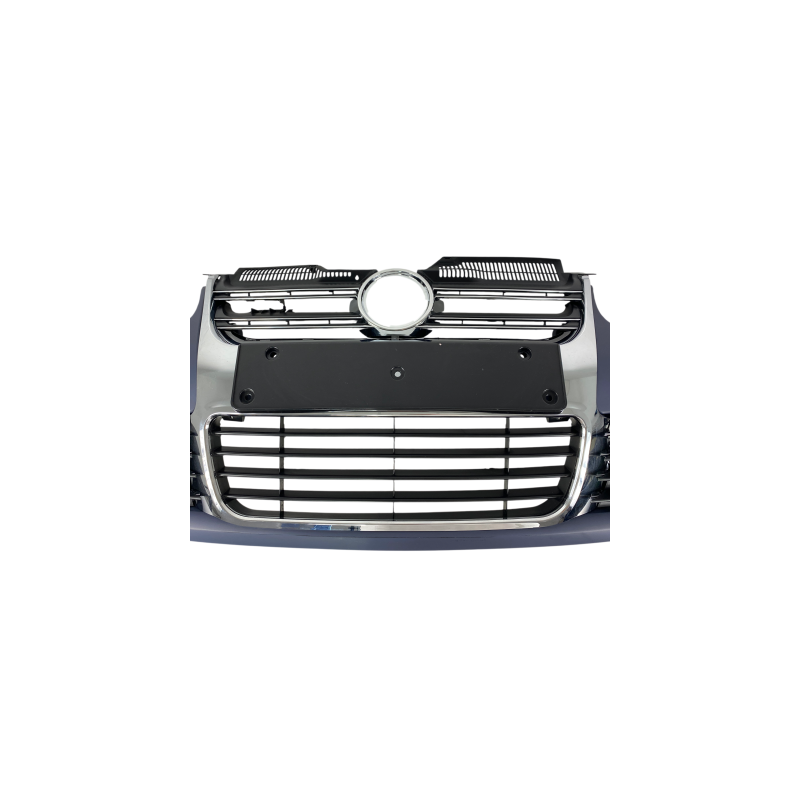 Предна броня за Golf 5 - R32 с R32 решетки без халогени - Хром