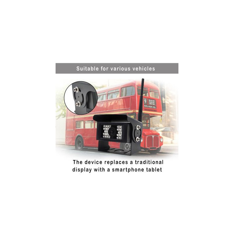 WiFi Камера за задно виждане за телефон за бус, камион, кемпер - с 18 ярки диода - модел 2