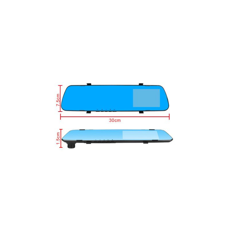 Видеорегистратор DVR 1080 FULL HD с 4,5" LCD дисплей в огледалото и камера за задно виждане и запис