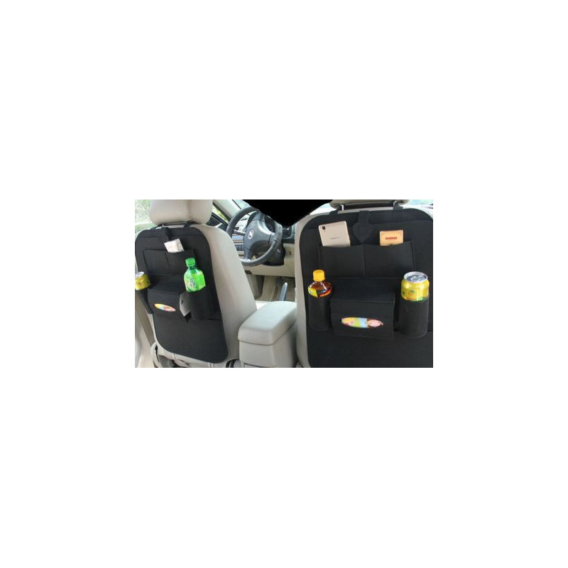 Органайзер с поставка за бутилки и телефон - черен