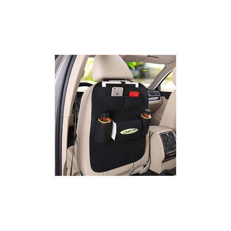 Органайзер с поставка за бутилки и телефон - черен