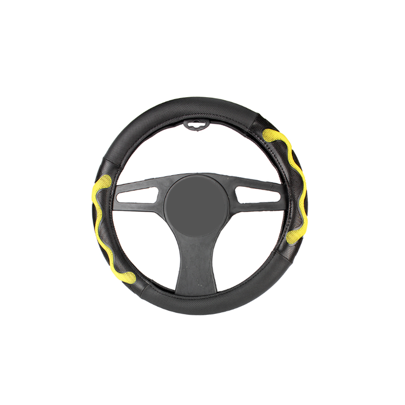 Калъф за волан 38см, с 3D жълти ленти