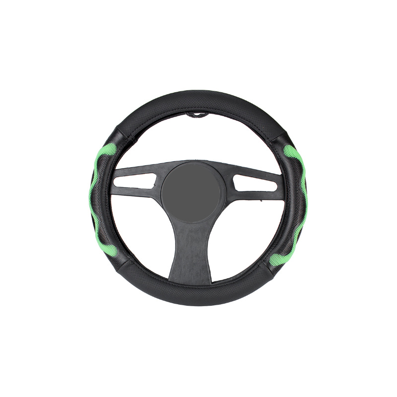Калъф за волан 38см, с 3D зелени ленти