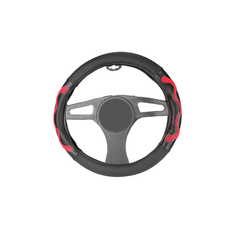 Калъф за волан 38см, с 3D червени ленти
