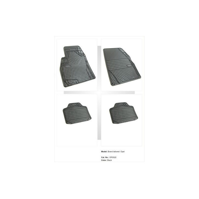 Гумени стелки универсални за OPEL Corsa 06 / Agila / Astra 03 / Vectra 01 / Signum / Insignia / Meriva / Zafir