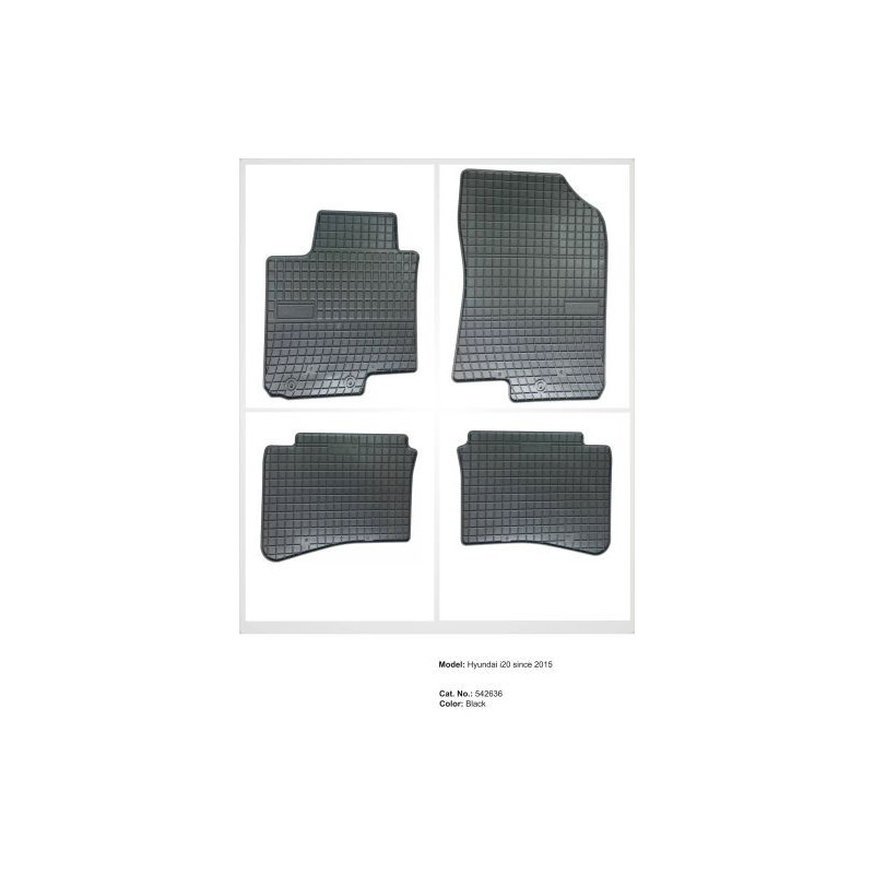 Гумени стелки за HYUNDAI i20 II (2014-2020) / (2020+)