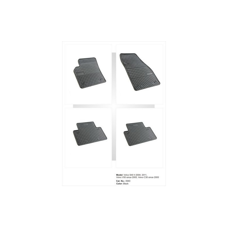 Гумени стелки за VOLVO S40 / V50 / C30 (2004-2012)