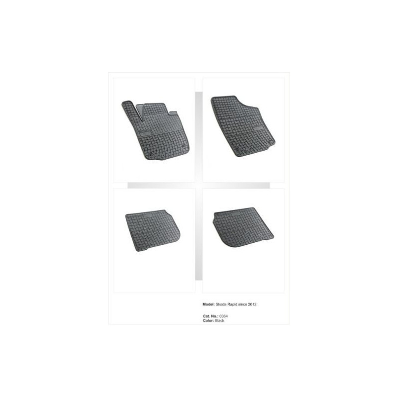 Гумени стелки за SEAT Toledo IV (2012-2018) / SKODA Rapid (2012-2019)