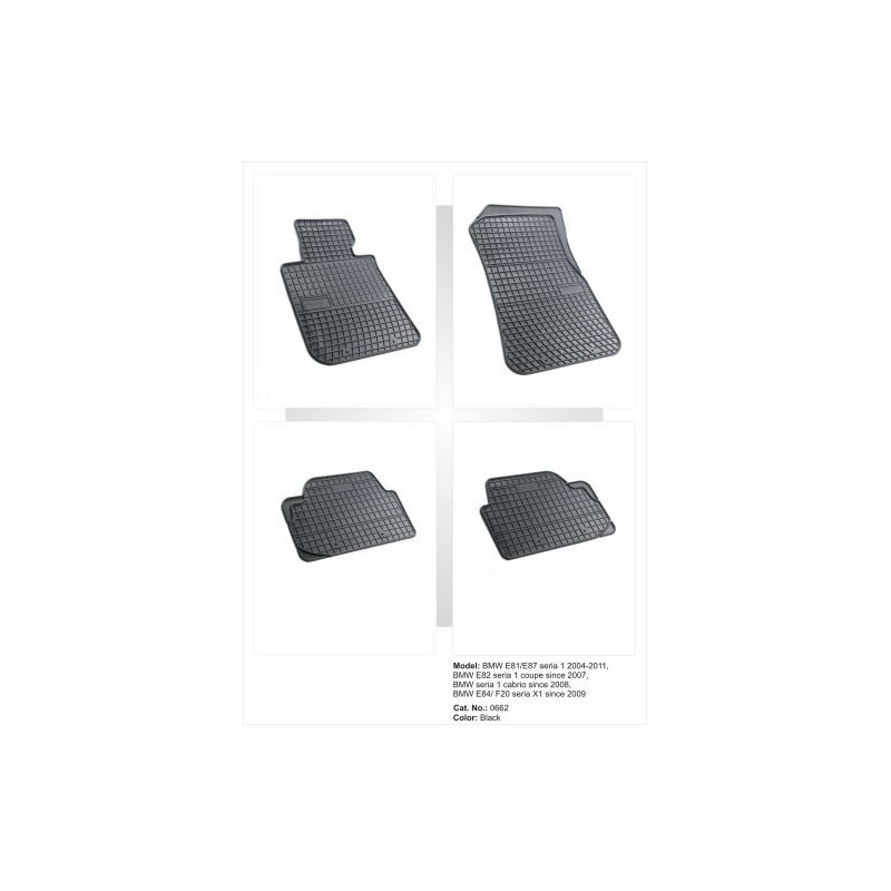 Гумени стелки за BMW 1 Серия E81 / E87 / F20 / BMW X1 E84 (2004-2015)