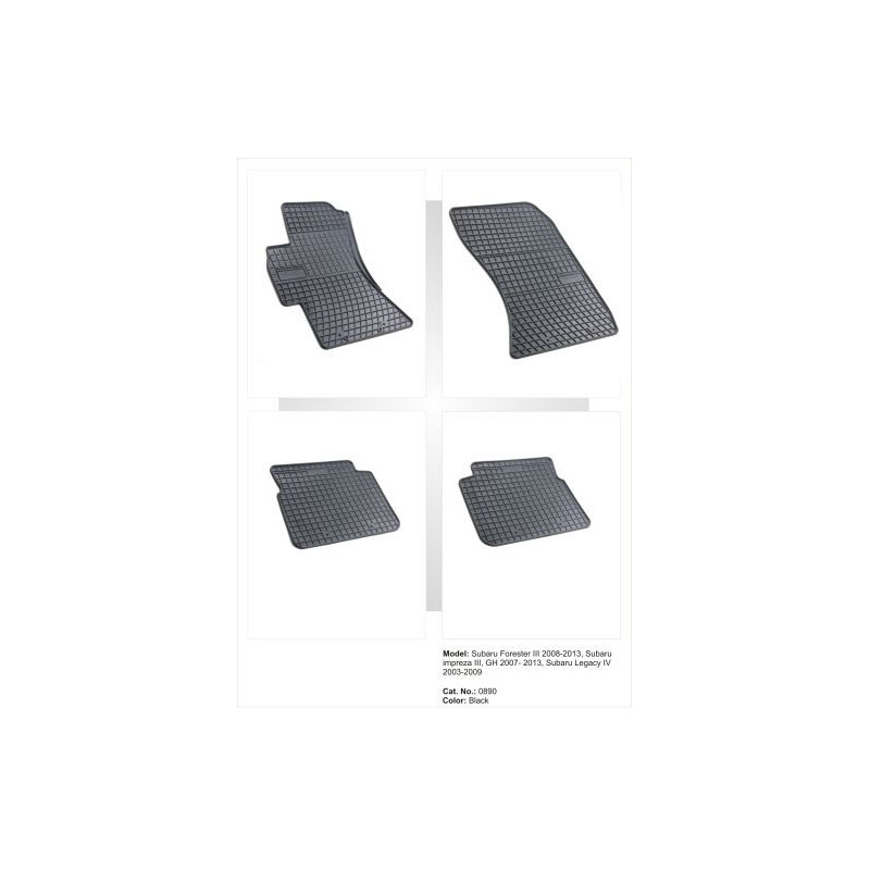 Гумени стелки за SUBARU Forester (2008-2013) / Impreza (2007-2011) / Legacy, Outback (2003-2009)