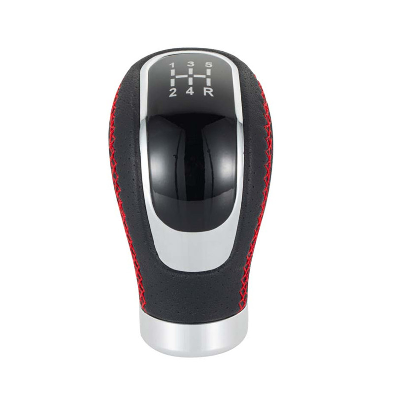 Топка за скоростен лост Универсална Червен Шев