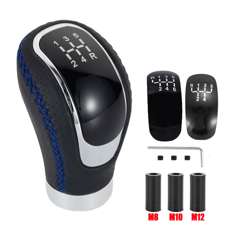 Топка за скоростен лост Универсална, Син Шев