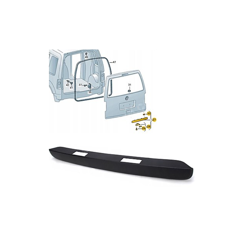 Лайстна с отвори за подсветка за регистрационен номер за VW Caddy 2009-2015 2K5827574R